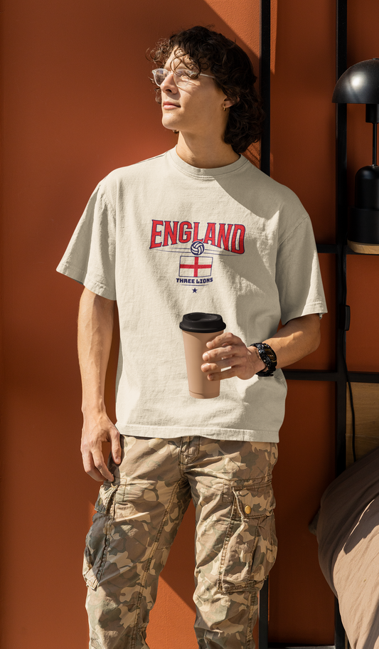 Oversize unisex soccer inspired england tee