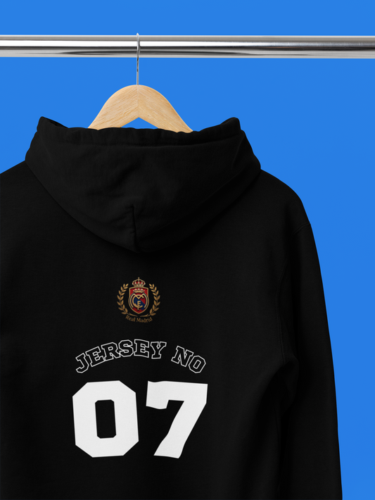 Black 07 soccer hoodie unisex