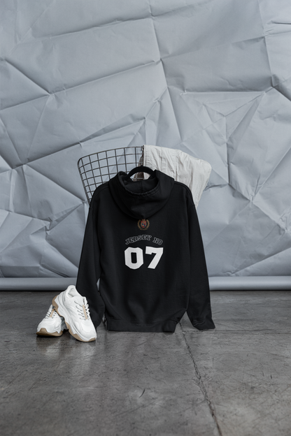 Black 07 soccer hoodie unisex