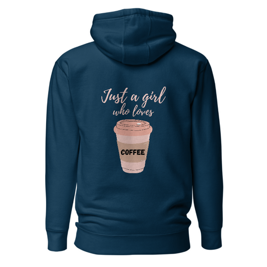 Blue Coffee Girl Hoodie