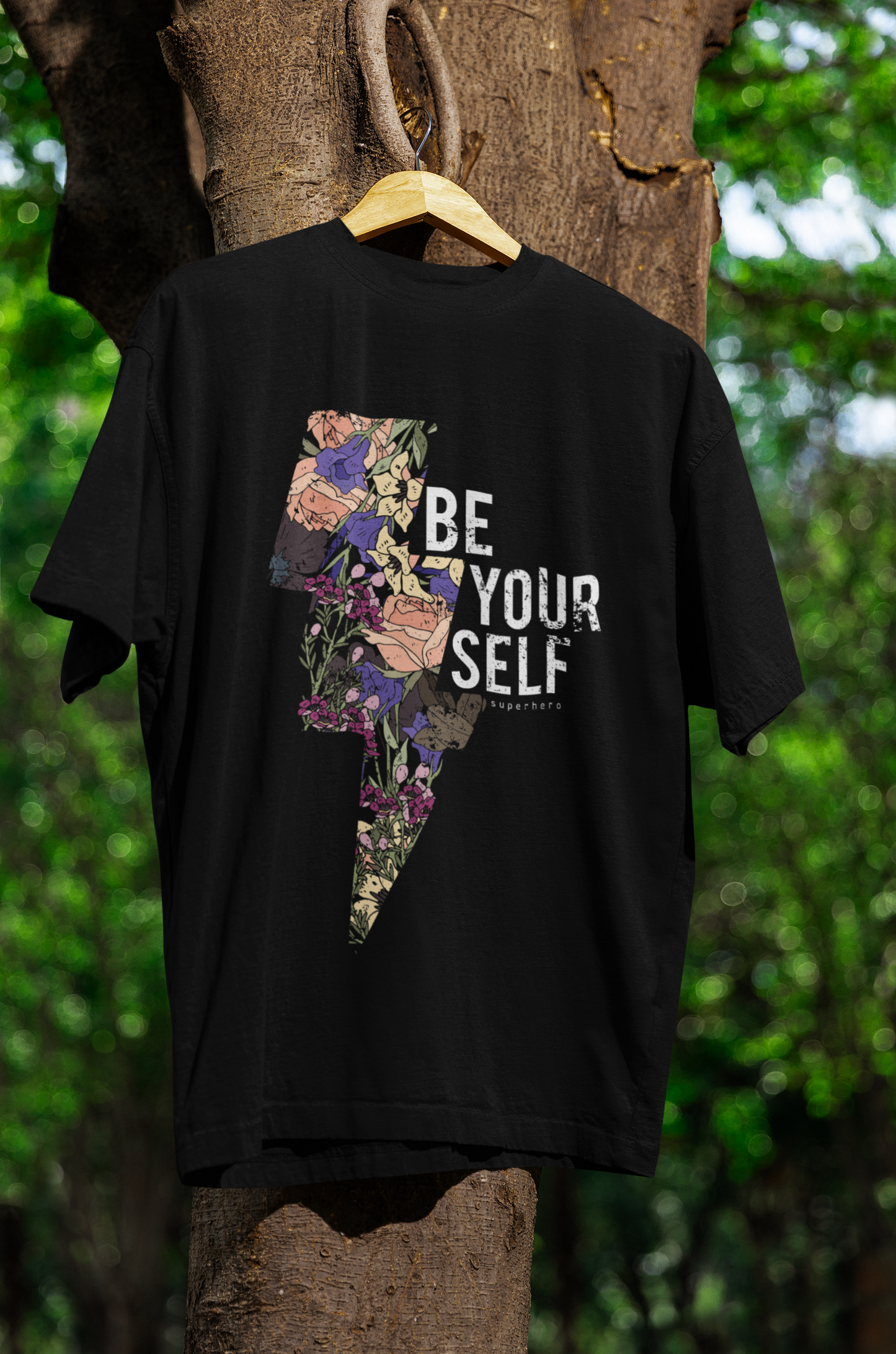 be yourself oversize tshirt (black)Unisex