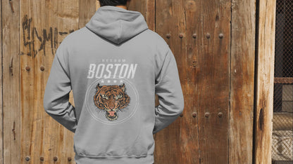 Boston Tiger Graphic Hoodie (Grey)Unisex